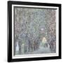 Parkway in Front of Castle Kammer at Lake Atter-Gustav Klimt-Framed Art Print