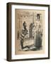 'Parley between Piers Gaveston and the Earl of Pembroke.', c1860, (c1860)-John Leech-Framed Giclee Print