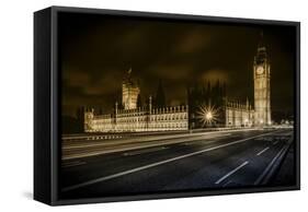 Parliament and Big Ben in London-Giuseppe Torre-Framed Stretched Canvas