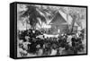 Parliament at Hongo, Florida, Solomon Island, 1892-null-Framed Stretched Canvas