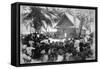 Parliament at Hongo, Florida, Solomon Island, 1892-null-Framed Stretched Canvas