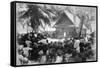 Parliament at Hongo, Florida, Solomon Island, 1892-null-Framed Stretched Canvas