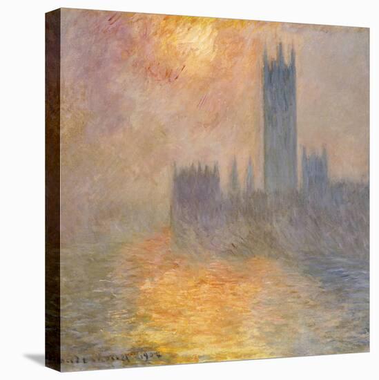 Parliament at Sunset, 1904-Claude Monet-Stretched Canvas