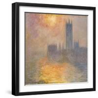 Parliament at Sunset, 1904-Claude Monet-Framed Giclee Print