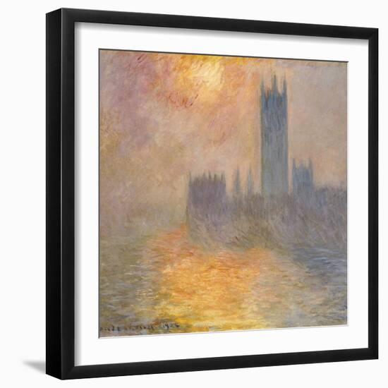 Parliament at Sunset, 1904-Claude Monet-Framed Giclee Print