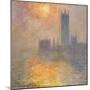 Parliament at Sunset, 1904-Claude Monet-Mounted Giclee Print