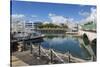 Parliament Building and Constitution River, Bridgetwon, St. Michael, Barbados, West Indies, Caribbe-Frank Fell-Stretched Canvas