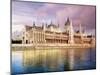 Parliament Building and Danube River, Budapest, Hungary-Miva Stock-Mounted Premium Photographic Print