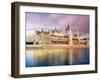 Parliament Building and Danube River, Budapest, Hungary-Miva Stock-Framed Photographic Print