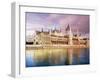 Parliament Building and Danube River, Budapest, Hungary-Miva Stock-Framed Photographic Print