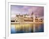Parliament Building and Danube River, Budapest, Hungary-Miva Stock-Framed Photographic Print