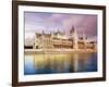 Parliament Building and Danube River, Budapest, Hungary-Miva Stock-Framed Photographic Print