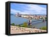 Parliament Building and Danube River, Budapest, Hungary-Miva Stock-Framed Stretched Canvas