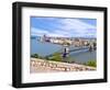 Parliament Building and Danube River, Budapest, Hungary-Miva Stock-Framed Photographic Print