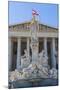 Parliament Building and Statues, Vienna, Austria-Peter Adams-Mounted Photographic Print