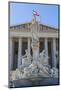 Parliament Building and Statues, Vienna, Austria-Peter Adams-Mounted Photographic Print