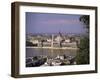 Parliament Building and the River Danube, Budapest, Hungary-John Miller-Framed Photographic Print