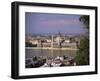 Parliament Building and the River Danube, Budapest, Hungary-John Miller-Framed Photographic Print