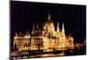 Parliament Building, Danube River Reflection, Budapest, Hungary.-William Perry-Mounted Photographic Print