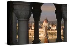 Parliament Building in Budapest-Jon Hicks-Stretched Canvas