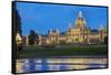 Parliament Building in Victoria, British Columbia, Canada-Chuck Haney-Framed Stretched Canvas