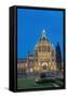 Parliament Building in Victoria, British Columbia, Canada-Chuck Haney-Framed Stretched Canvas