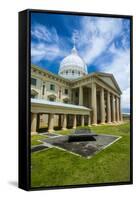 Parliament Building of Palau on the Island of Babeldoab, Palau, Central Pacific, Pacific-Michael Runkel-Framed Stretched Canvas