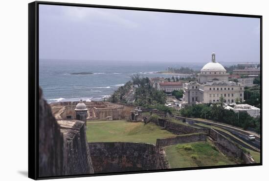 Parliament Building of Puerto Rico in San Juan-George Oze-Framed Stretched Canvas