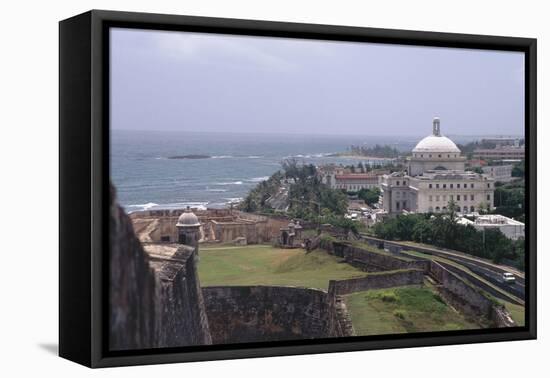 Parliament Building of Puerto Rico in San Juan-George Oze-Framed Stretched Canvas
