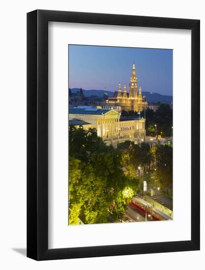 Parliament, City Hall, Ringstra§e, 1st District, Vienna, Austria-Rainer Mirau-Framed Photographic Print