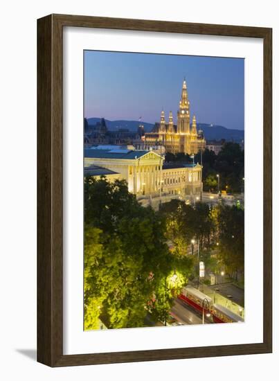 Parliament, City Hall, Ringstra§e, 1st District, Vienna, Austria-Rainer Mirau-Framed Photographic Print