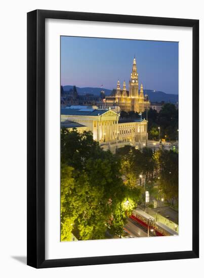 Parliament, City Hall, Ringstra§e, 1st District, Vienna, Austria-Rainer Mirau-Framed Photographic Print