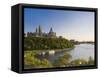 Parliament Hill and Ottawa River, Ottawa, Ontario, Canada-Michele Falzone-Framed Stretched Canvas