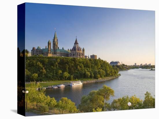Parliament Hill and Ottawa River, Ottawa, Ontario, Canada-Michele Falzone-Stretched Canvas