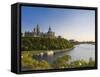 Parliament Hill and Ottawa River, Ottawa, Ontario, Canada-Michele Falzone-Framed Stretched Canvas