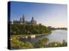 Parliament Hill and Ottawa River, Ottawa, Ontario, Canada-Michele Falzone-Stretched Canvas