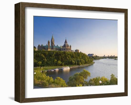 Parliament Hill and Ottawa River, Ottawa, Ontario, Canada-Michele Falzone-Framed Premium Photographic Print