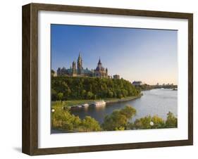 Parliament Hill and Ottawa River, Ottawa, Ontario, Canada-Michele Falzone-Framed Premium Photographic Print