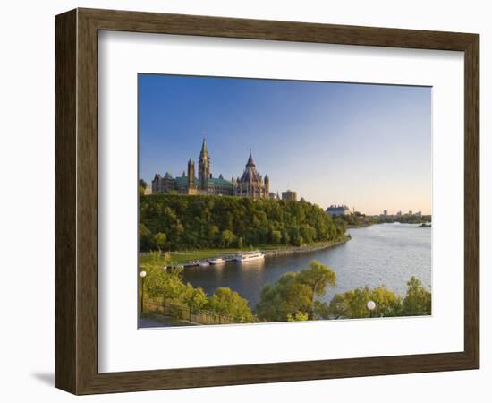 Parliament Hill and Ottawa River, Ottawa, Ontario, Canada-Michele Falzone-Framed Photographic Print