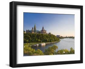 Parliament Hill and Ottawa River, Ottawa, Ontario, Canada-Michele Falzone-Framed Photographic Print