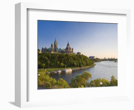 Parliament Hill and Ottawa River, Ottawa, Ontario, Canada-Michele Falzone-Framed Photographic Print