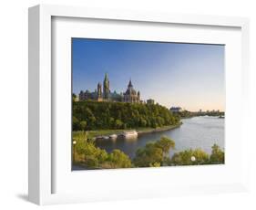 Parliament Hill and Ottawa River, Ottawa, Ontario, Canada-Michele Falzone-Framed Photographic Print