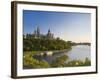 Parliament Hill and Ottawa River, Ottawa, Ontario, Canada-Michele Falzone-Framed Photographic Print