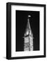 Parliament Hill Building at Night in Black and White in Ottawa, Canada-Songquan Deng-Framed Photographic Print