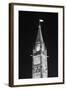 Parliament Hill Building at Night in Black and White in Ottawa, Canada-Songquan Deng-Framed Photographic Print