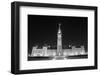 Parliament Hill Building at Night in Black and White in Ottawa, Canada-Songquan Deng-Framed Photographic Print