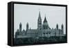 Parliament Hill Building in Black and White in Ottawa, Canada-Songquan Deng-Framed Stretched Canvas