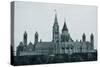 Parliament Hill Building in Black and White in Ottawa, Canada-Songquan Deng-Stretched Canvas