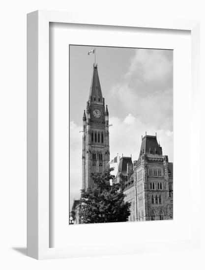 Parliament Hill Building in Black and White in Ottawa, Canada-Songquan Deng-Framed Photographic Print