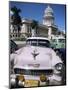 Parliament House and 1950s American Cars, Havana, Cuba, West Indies, Central America-D H Webster-Mounted Photographic Print